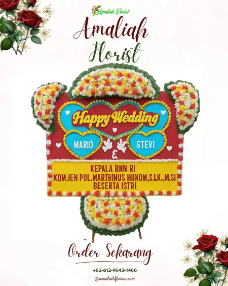 Papan Bunga Pernikahan Boyo